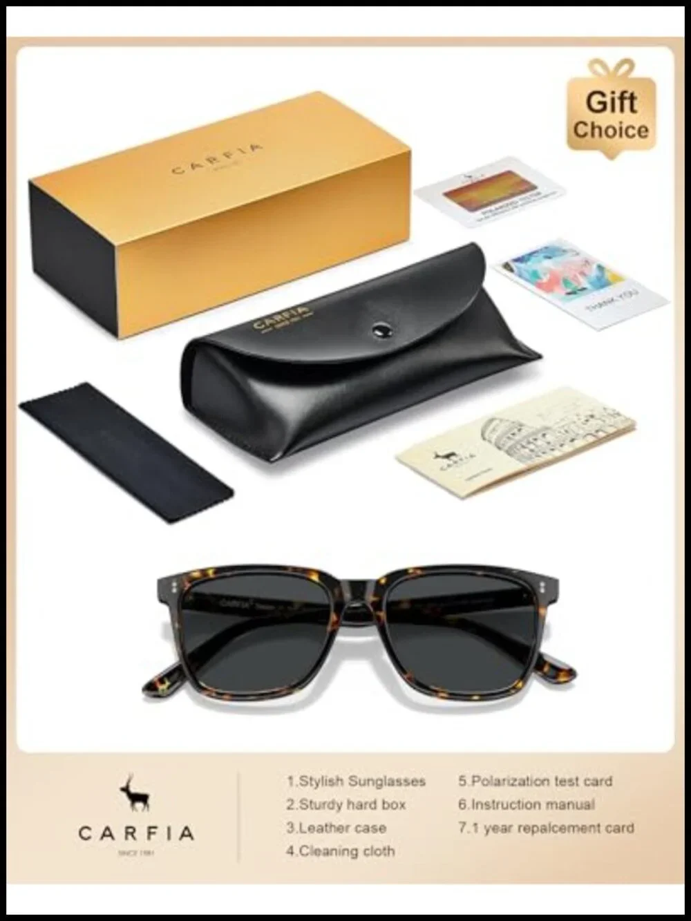 Small Square Acetate Sunglasses UV400 Polarized Anti-Glare for Women